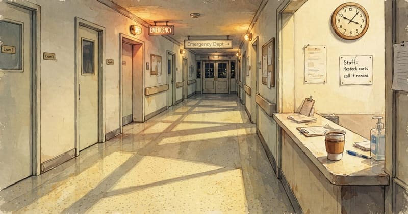 Watercolor illustration from the example story Mail from Home
