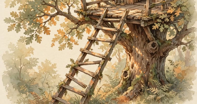 Illustration for The Crooked Ladder